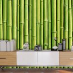 3D Green Bamboo Wallpaper for Wall