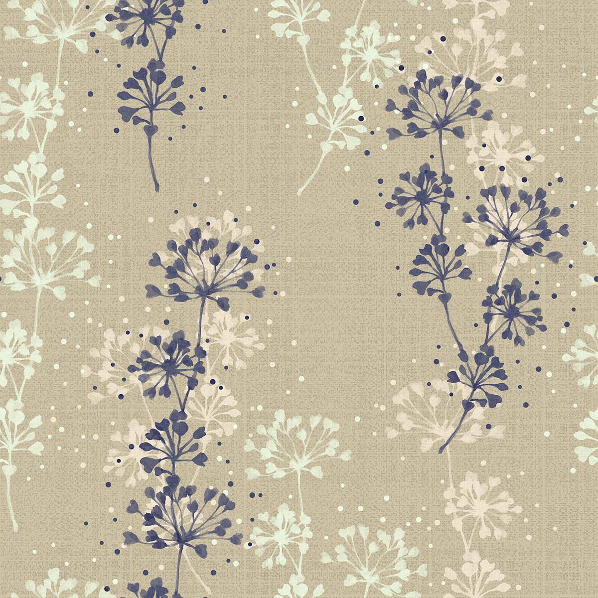 A pattern of flowers on a fabric surface