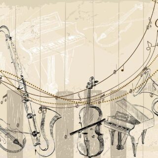 Musical Instruments Wallpaper for Walls