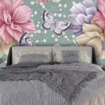 Colorful Flower and Butterflies Wallpaper for Home