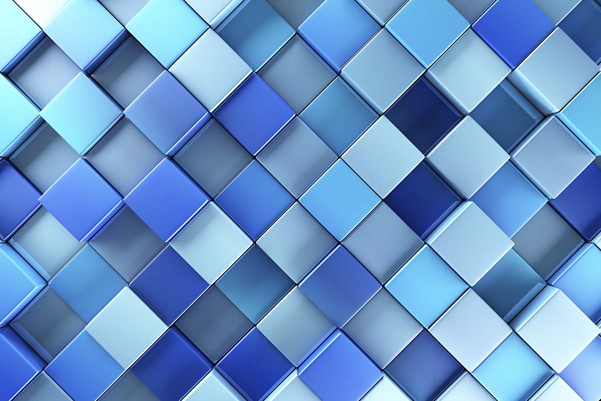 A group of blue squares