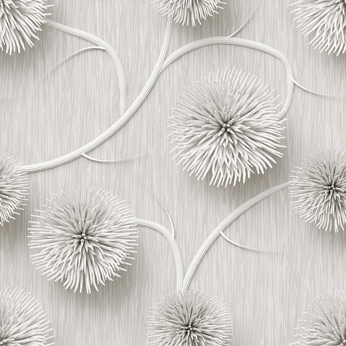 A white flower design on a white background