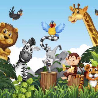 Cute Animals Wallpaper for Kids Room