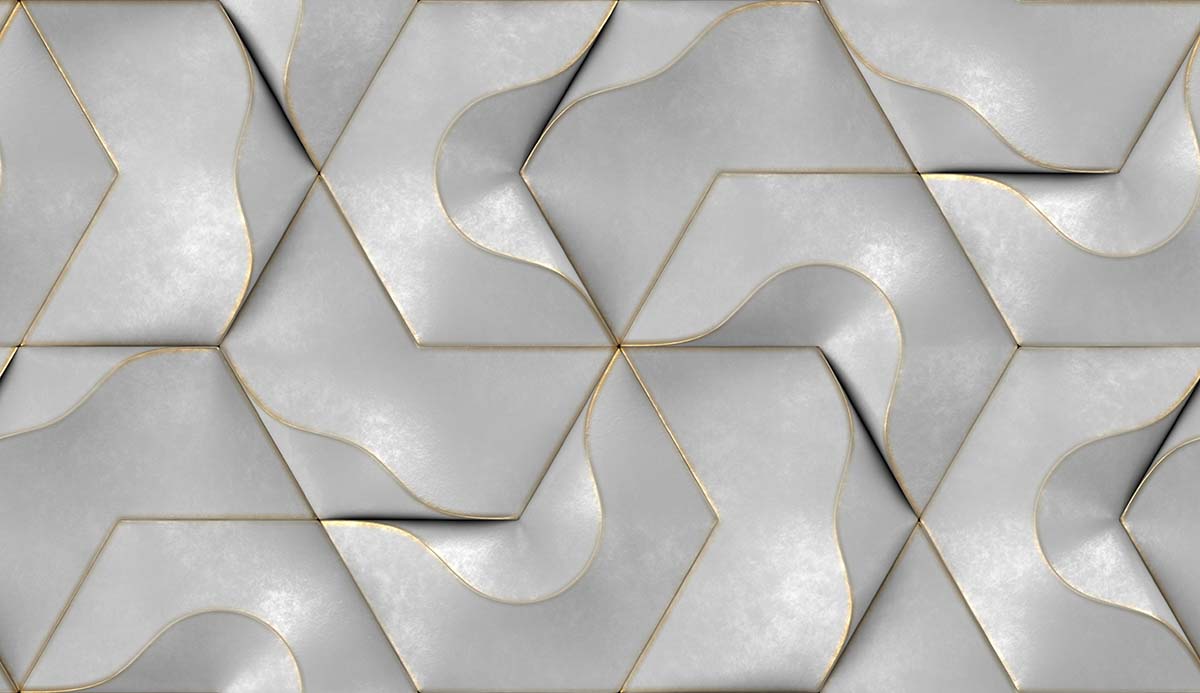 White and Gold Wallpaper for Wall