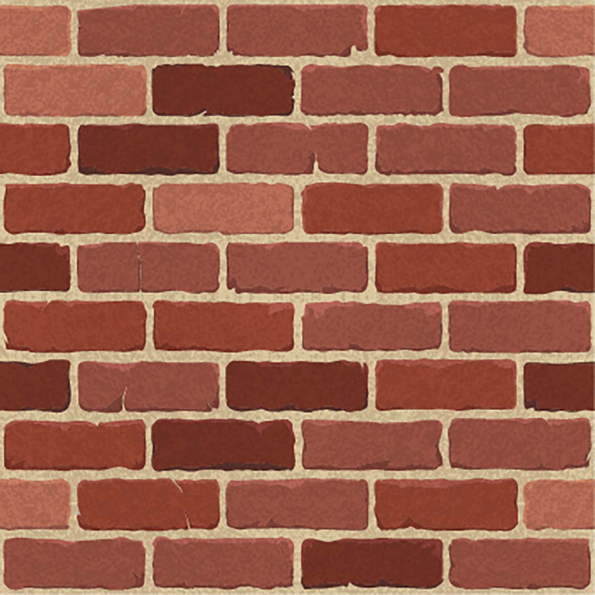 A brick wall with a tan border