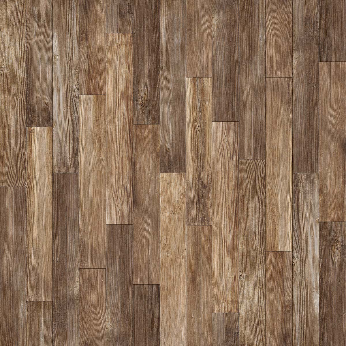 A wood floor with many rectangular planks