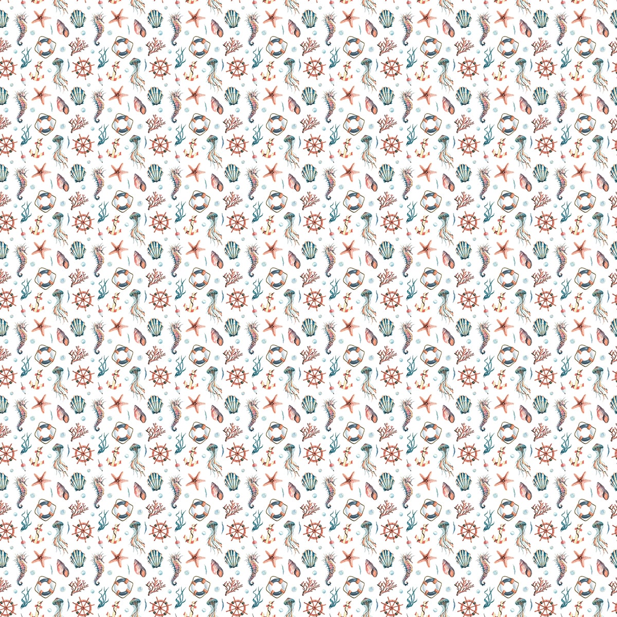 A pattern of sea animals