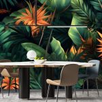 Tropical Wallpaper for Walls – Dark Green