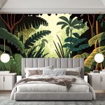 Tropical Forest Wallpaper for Wall – Light Green