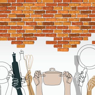 Wallpaper for Restaurant Wall - Brick Wall