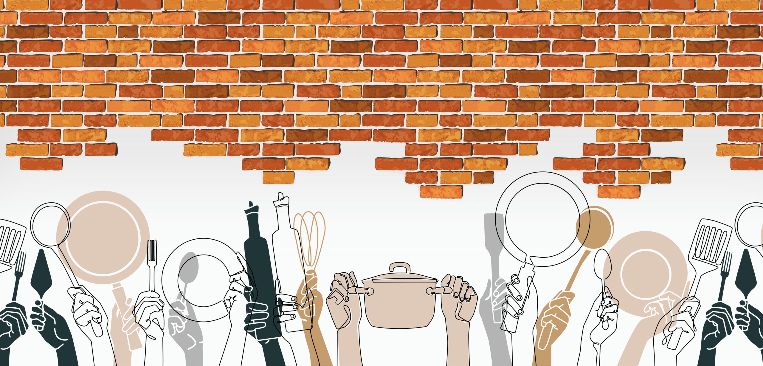 Wallpaper for Restaurant Wall - Brick Wall