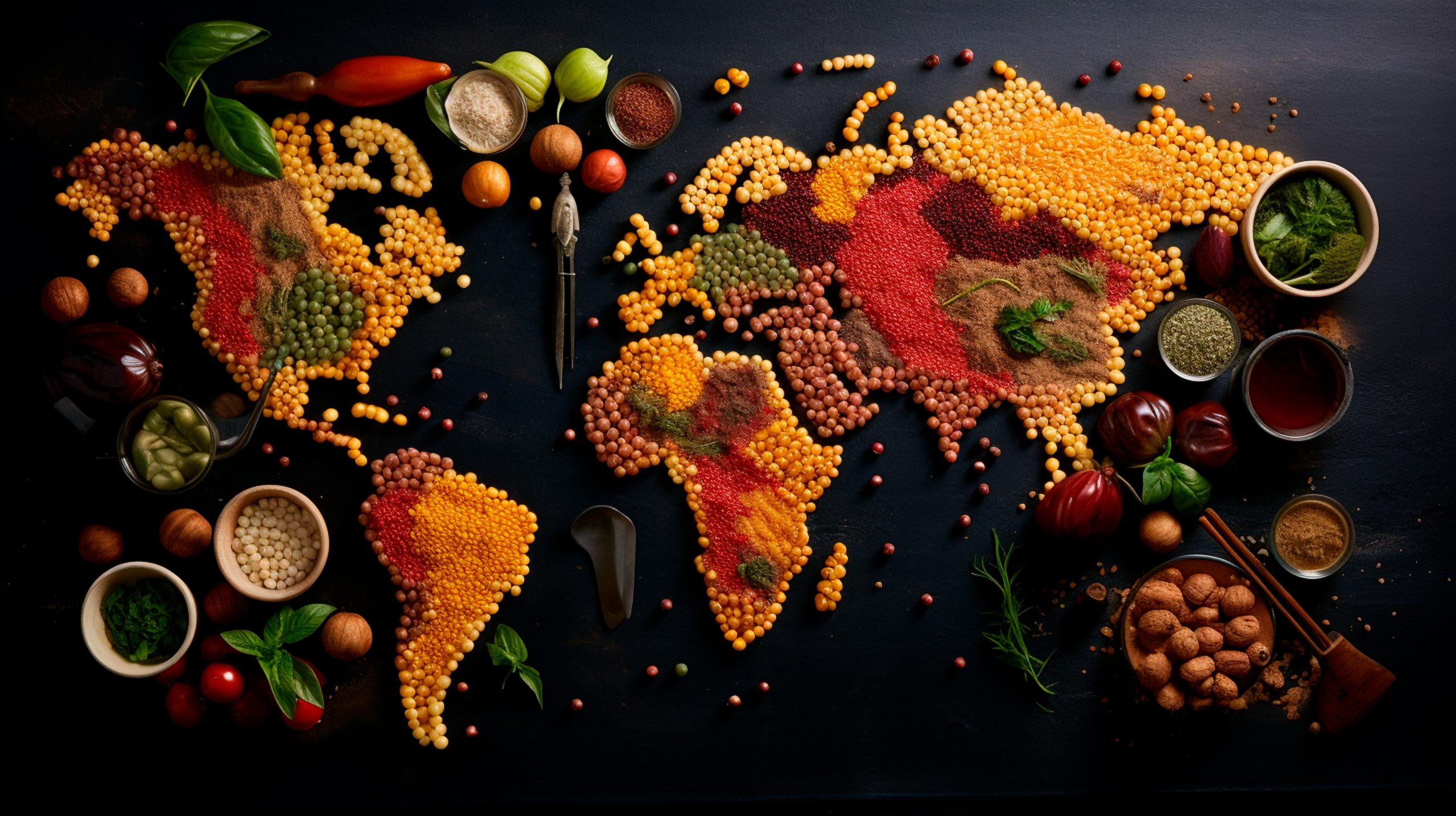 Wallpaper for Restaurant - World Map